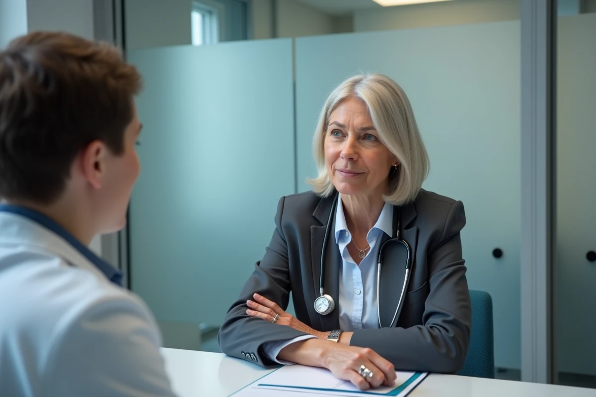 Consultation médicale de contrôle dans un centre médical parisien moderne